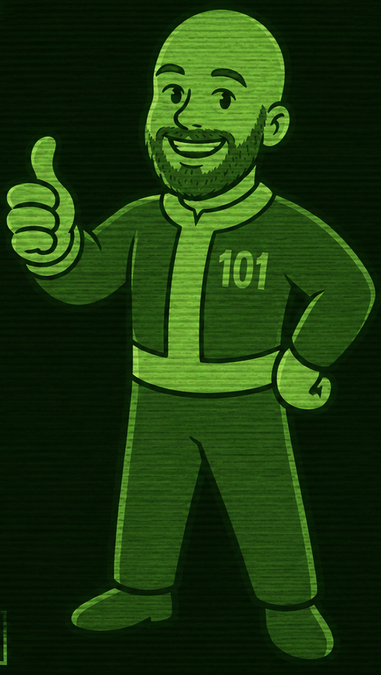 Mitchell Brown — Vault Boy style portrait
